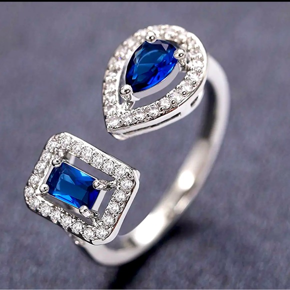 Silver blue ring - Picture 1 of 1